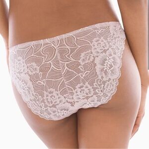Soma vanishing edge lace microfiber panty NWT
